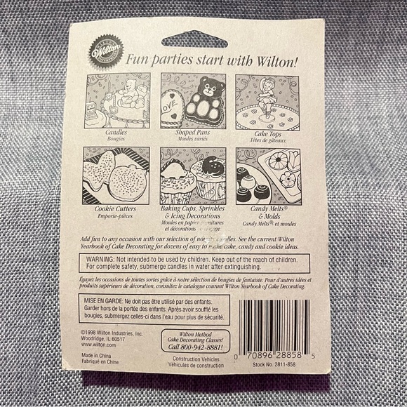 Wilton Construction Vehicle Birthday Celebration Candles & Cake Decorations Kit - Picture 2 of 5